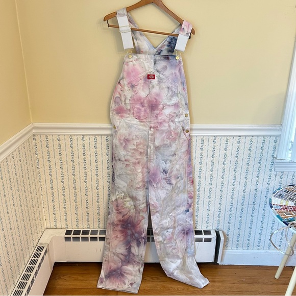 Dickies Tie Dye Denim Straight Leg Overalls - Picture 5 of 10